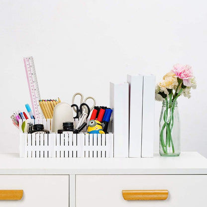 24Pcs Adjustable Drawer Divider DIY Storage Organiser for Cabinets-White