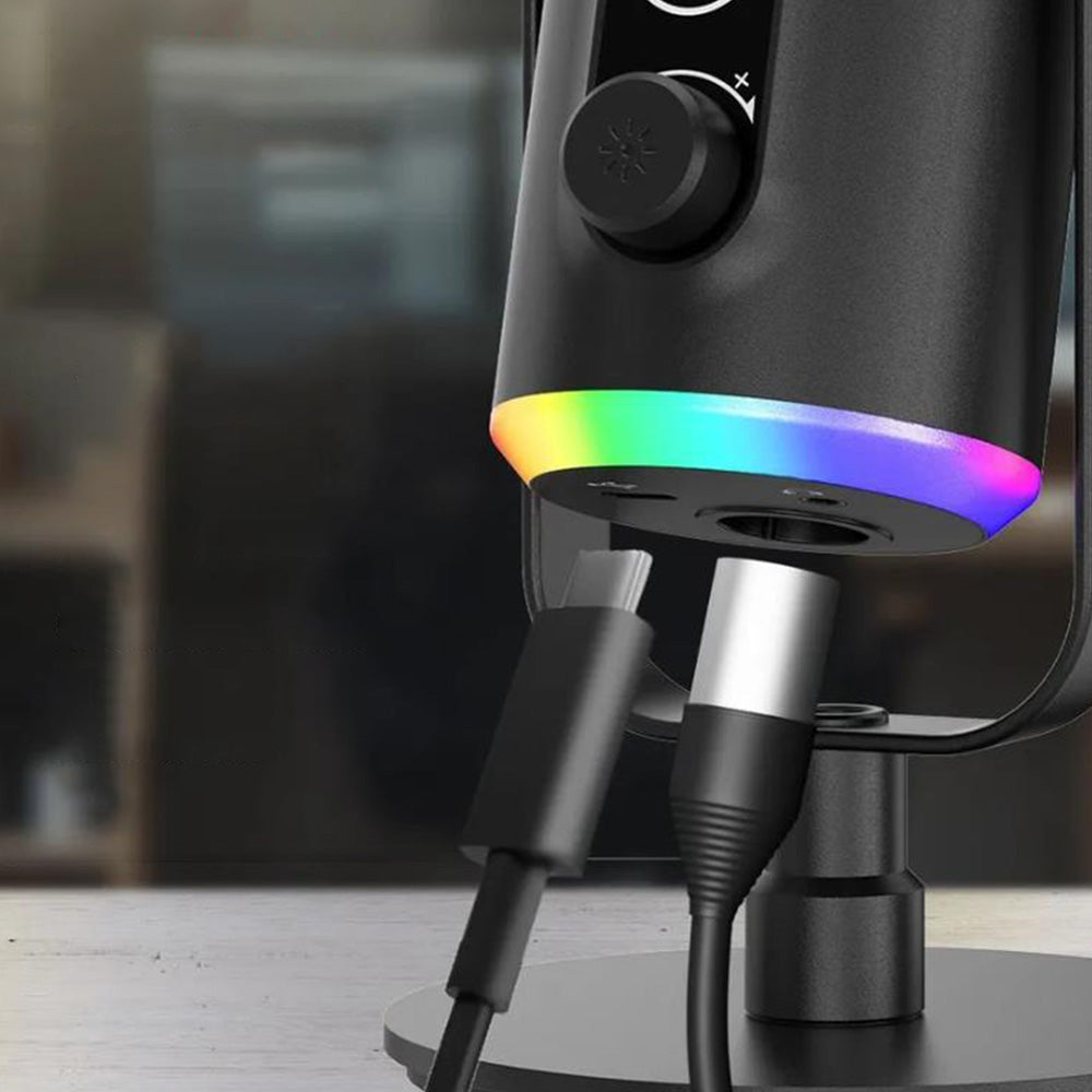 RGB Dynamic Gaming Microphone XLR/USB Interface for PC Streaming Podcast Recording Style 2