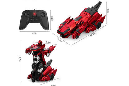 Dinosaur Transform Rc Cars 2.4Ghz Remote Control Car Transforming Robot-Red