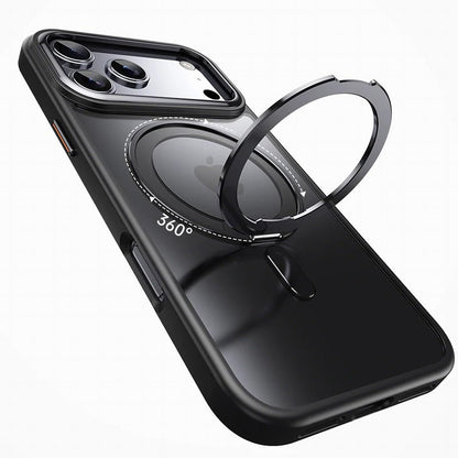 360 Degree Rotating Stand Case for iPhone 18Pro 17Pro - Black