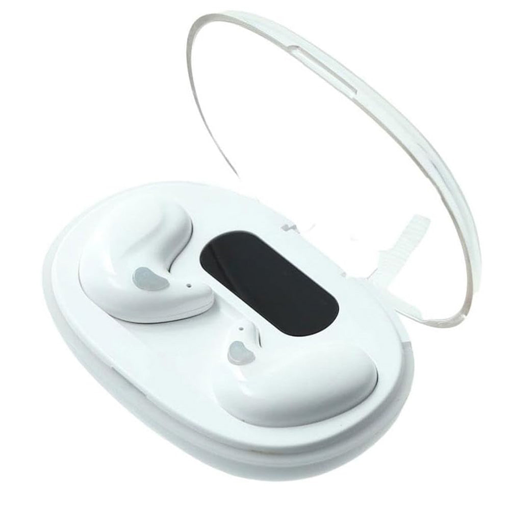 Wireless Bluetooth Sleep Earbuds Invisible Earplugs with Charging Case White
