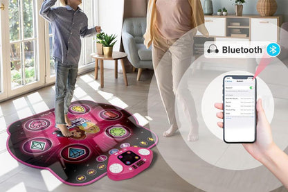 Dance Mat Toys Electronic Dance Pad with Light-up 6-Button Wireless Bluetooth