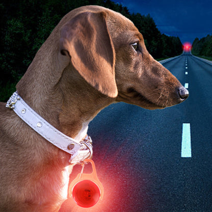 4-Mode Dog Collar Light for Night Walking Rechargeable Pet Collar LED Light Orange