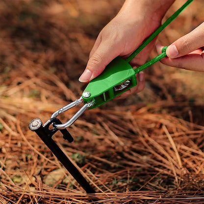 5M Adjustable Fast Release Pulley Camping Rope Camping Tent Guy Line for Canopy Green