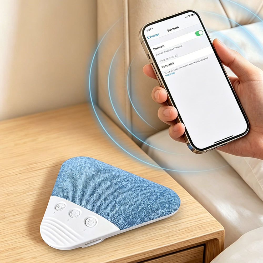 Pillow Speaker Bluetooth Under Pillow Sleep Speaker with White Noise-Blue