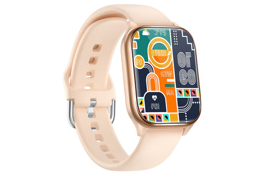 Smart Watch 1.85-Inch Fitness Watch with Heart Rate Sleep Monitor Blood Oxygen 100 Sports Modes Activity Tracker -Gold