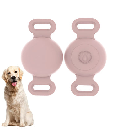 Ultra-Durable Anti-Lost Lightweight Silicone Waterproof Airtag Dog Collar Holder Cat Collar Cover-Pink
