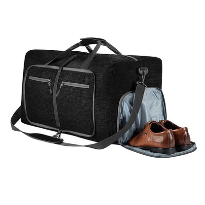Travel Duffle Bag for Men Foldable Travel Duffel Bag -Black