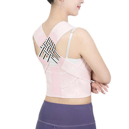 Adjustable Unisex Shoulder Brace Belt Low Back Support For Women Men-Pink