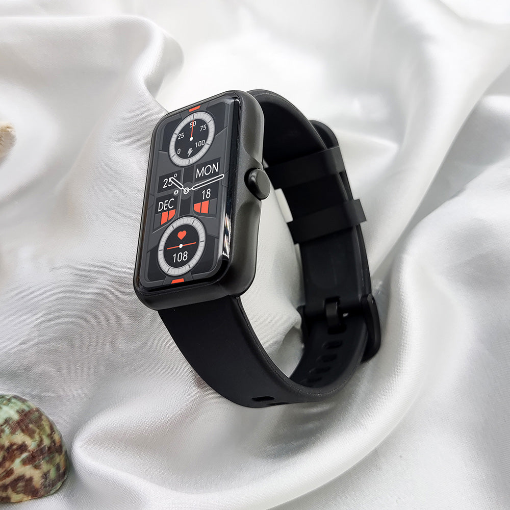 Smart Sports Bracelet Water-Resistant Smart Watch Heart Rate Fitness Tracker Oxygen Monitor Black