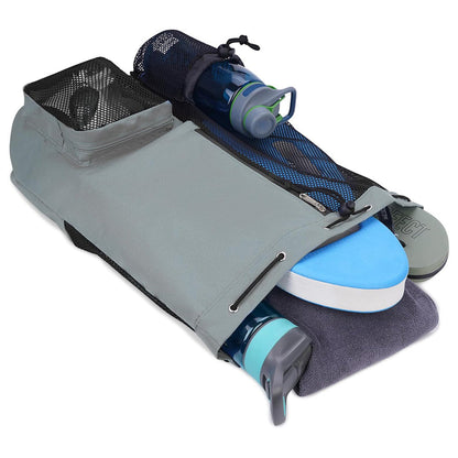 Drawstring Swim Bag Mesh Backpack with Wet Pocket for Swimming  Gym Workout Grey