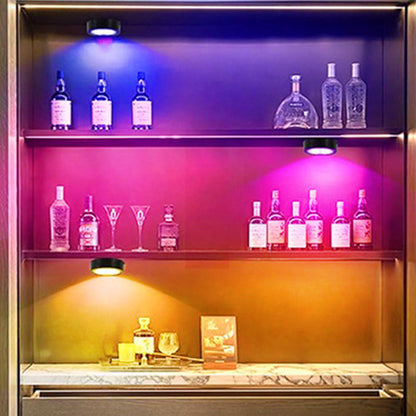 3Pcs Wireless RGB Picture Light Rechargeable LED Art Display Light for Picture Frame Paintings Black