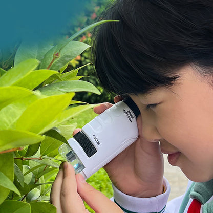 60X-120X Pocket Kids Microscope Portable Handheld Miniscope White