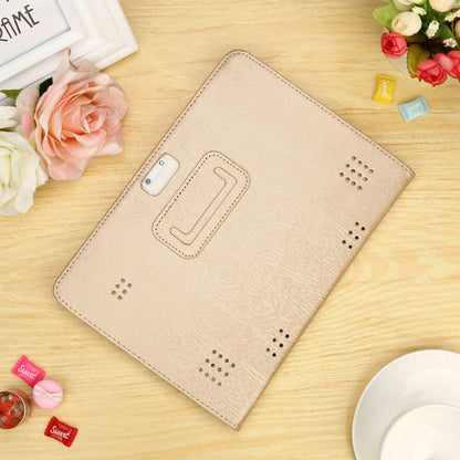 10-10.1 Inch Universal Tablet Case with 360° Rotatable Stand Gold