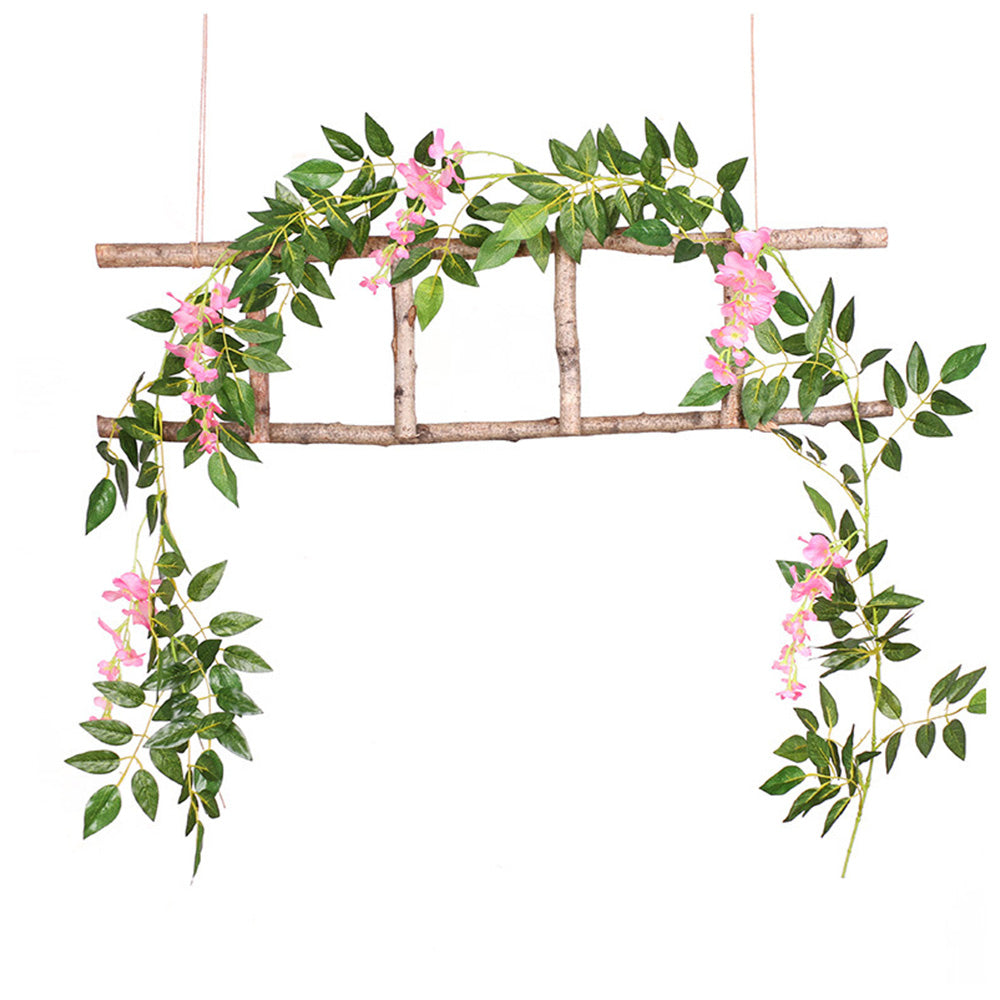 4PCS Artificial Silk Wisteria Vine Hanging Garlands 1.8m for Home & Garden Decoration Pink