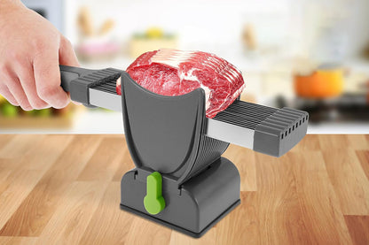 Manual Meat Slicer with Stainless Steel Blade for Beef Pork Mutton Hot Pot -Grey