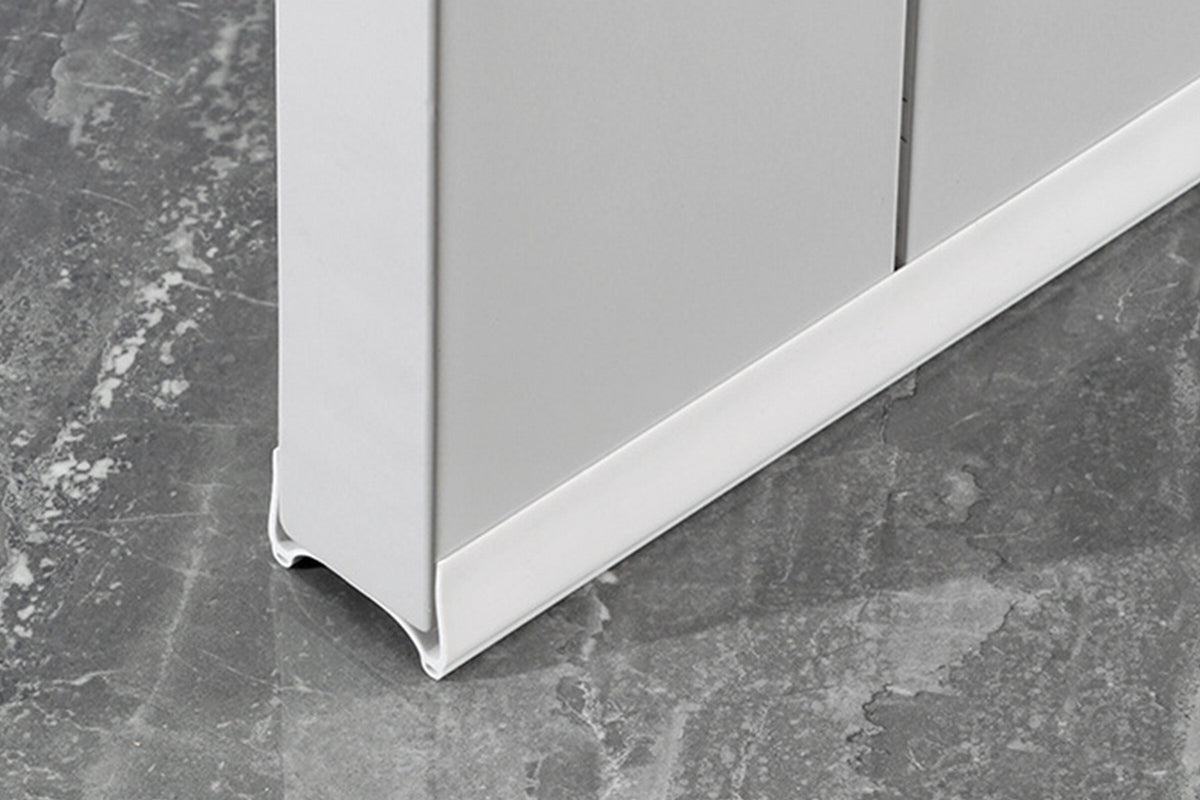 2Pcs 96CM PVC Door Weather Stripping Door Seal Strip For Door Frame-White