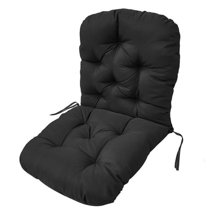 Solid Color Seat Cushion for Swivel Rocker Chair for Home Garden High Back Hammock Black