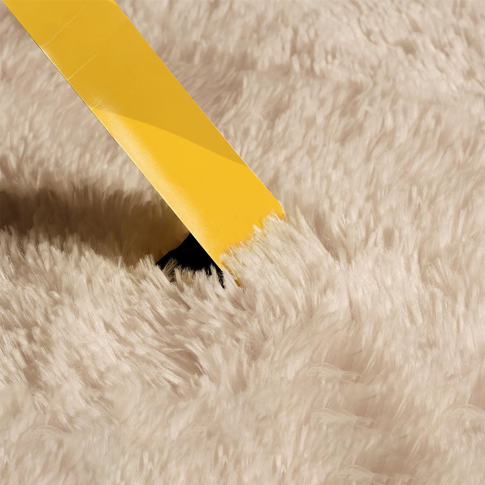 Tie Dye Plush Rug for Bedroom Living Room Dorm-Khaki