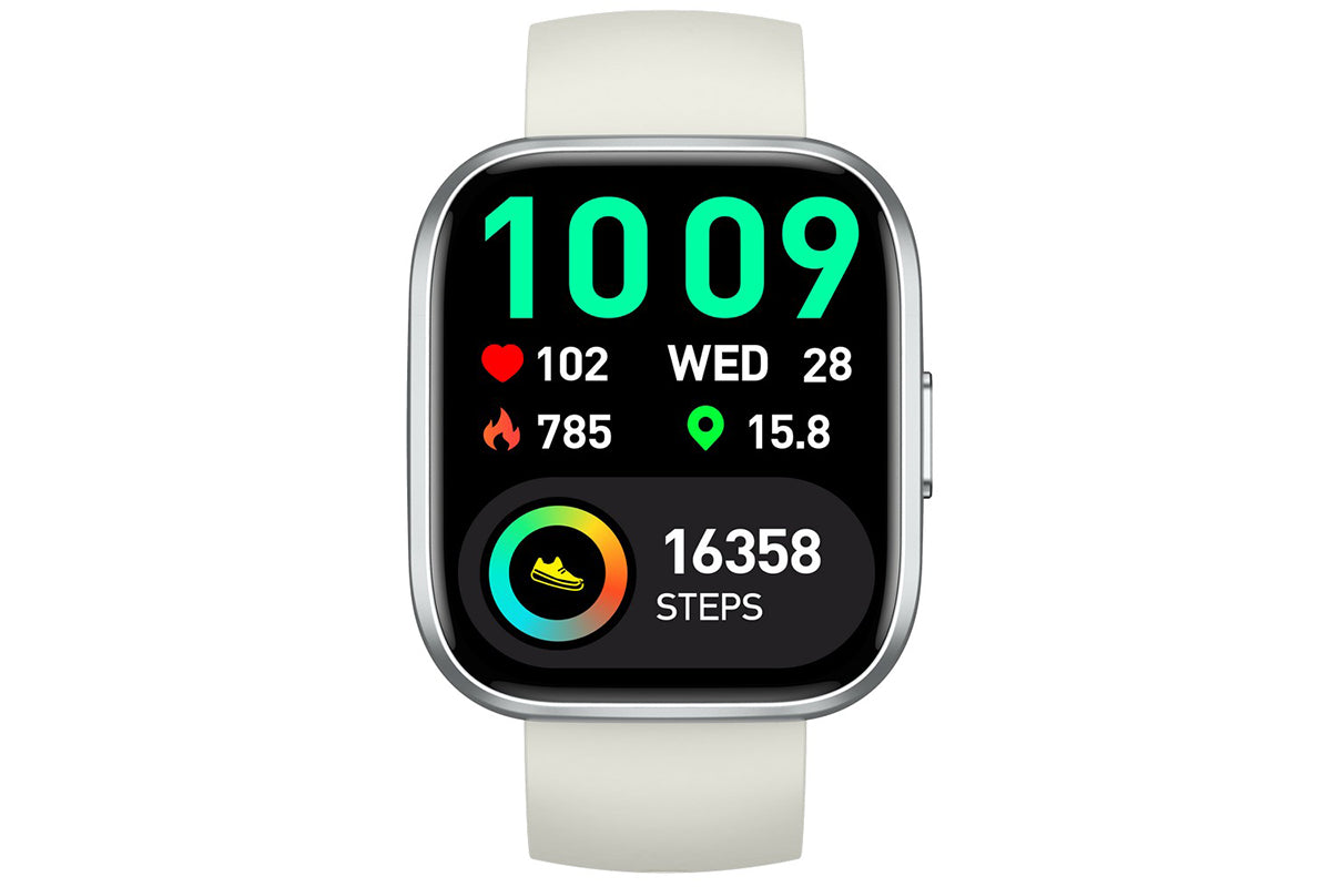 Smart Watch 1.85-Inch Fitness Watch with Heart rate Warning Sleep Monitor Blood Oxygen Calories Physiological Activity Tracker-Grey