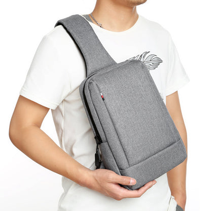 Chest Bag Messenger Bag Sling Bag Crossbody Shoulder Bag Travel Work Satchel Bag Gray