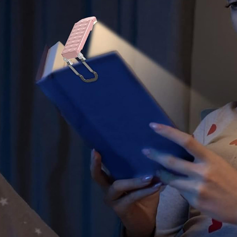 Clip-On Reading Light with Flexible Adjustable Arm-Pink