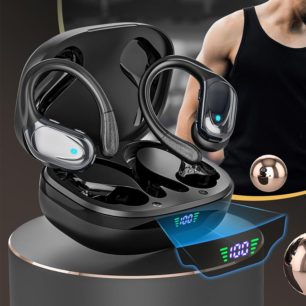 Wireless Earbuds Bluetooth Headphones IPX5 Waterproof Earphones for Workout Running-Black