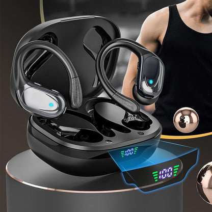 Wireless Earbuds Bluetooth Headphones IPX5 Waterproof Earphones for Workout Running-Black