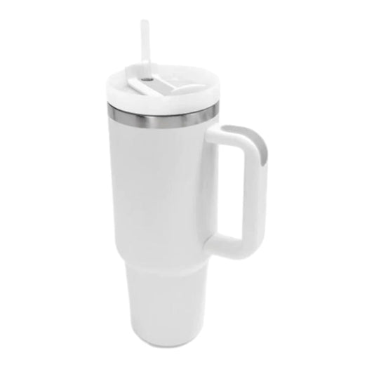 40oz Insulated Tumbler Stainless Steel Double Wall Water Bottle Travel Mug White