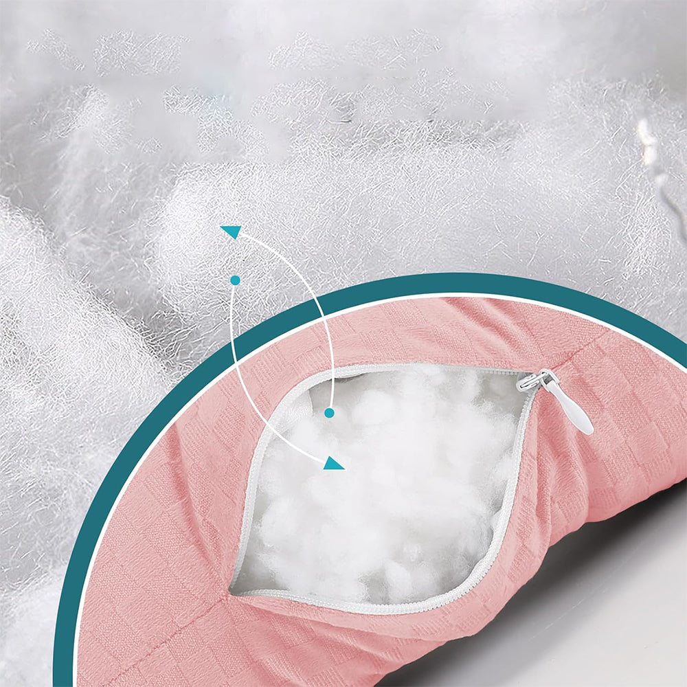 Ear Pillow for Side Sleepers with Hole-Pink