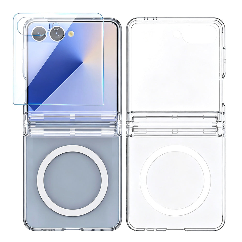 Case and Screen Protector for Samsung Galaxy Z Flip 8- Clear