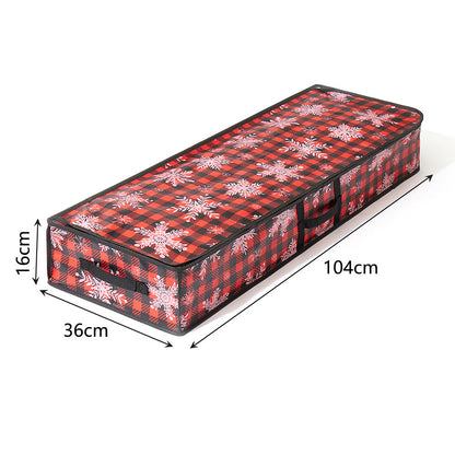 Large Capacity PE Gift Wrap Storage Bag with Zipper & Carry Handles Red