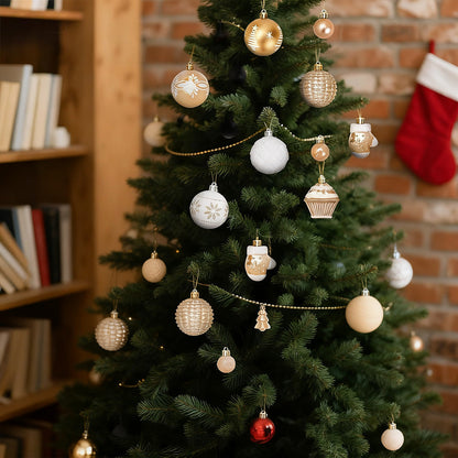 42-Piece Christmas Tree Ornament Set Holiday Hanging Decorations for Home Style 2