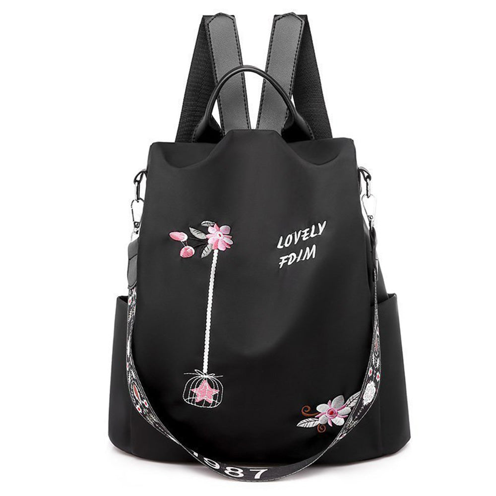 Anti Theft Women Backpack with Water Repellent for Travel Black
