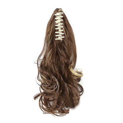 2Pcs 40cm Natural Claw Clip-In Style Hair Extensions Thick Curly Ponytail Long Pony Tail Style 2