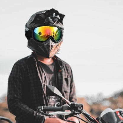 OTG Anti Fog Ski Goggles  UV400 Protection Anti Fog Lens Black Frame and Red Tinted Lens