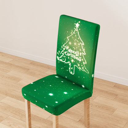 Christmas Chair Cover Slipcovers for Dining Chairs, Holiday Party Decoration Style 3