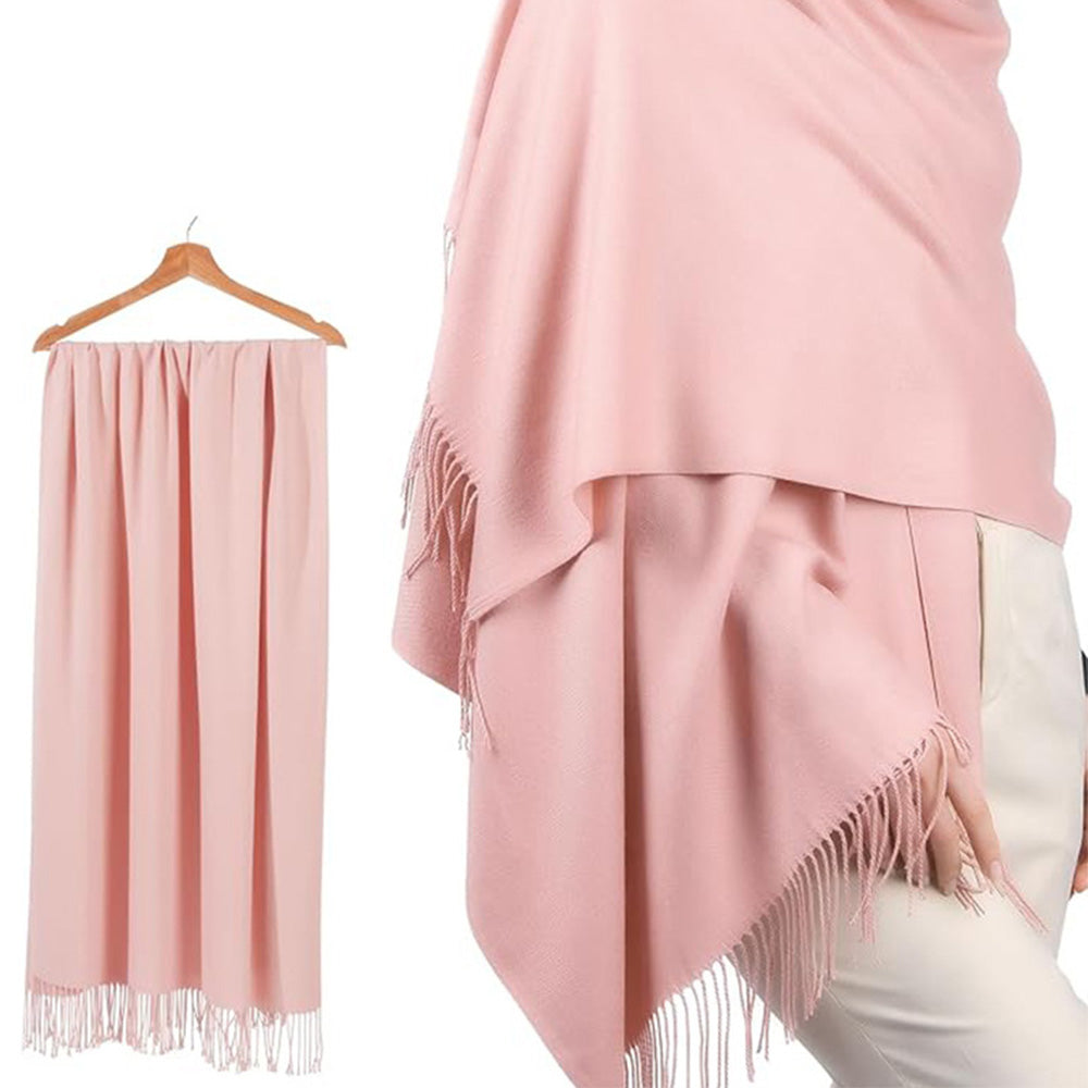 Winter Scarf for Women Shawls Wraps for Evening Dresses Large Warm Soft Scarves-Pink