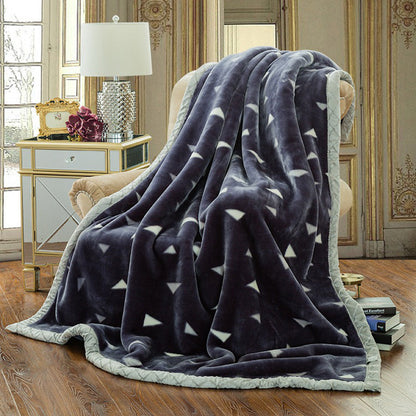 Soft Queen Size Blanket Double-Sided Winter Warm Quilt Throw Blanket Style 2