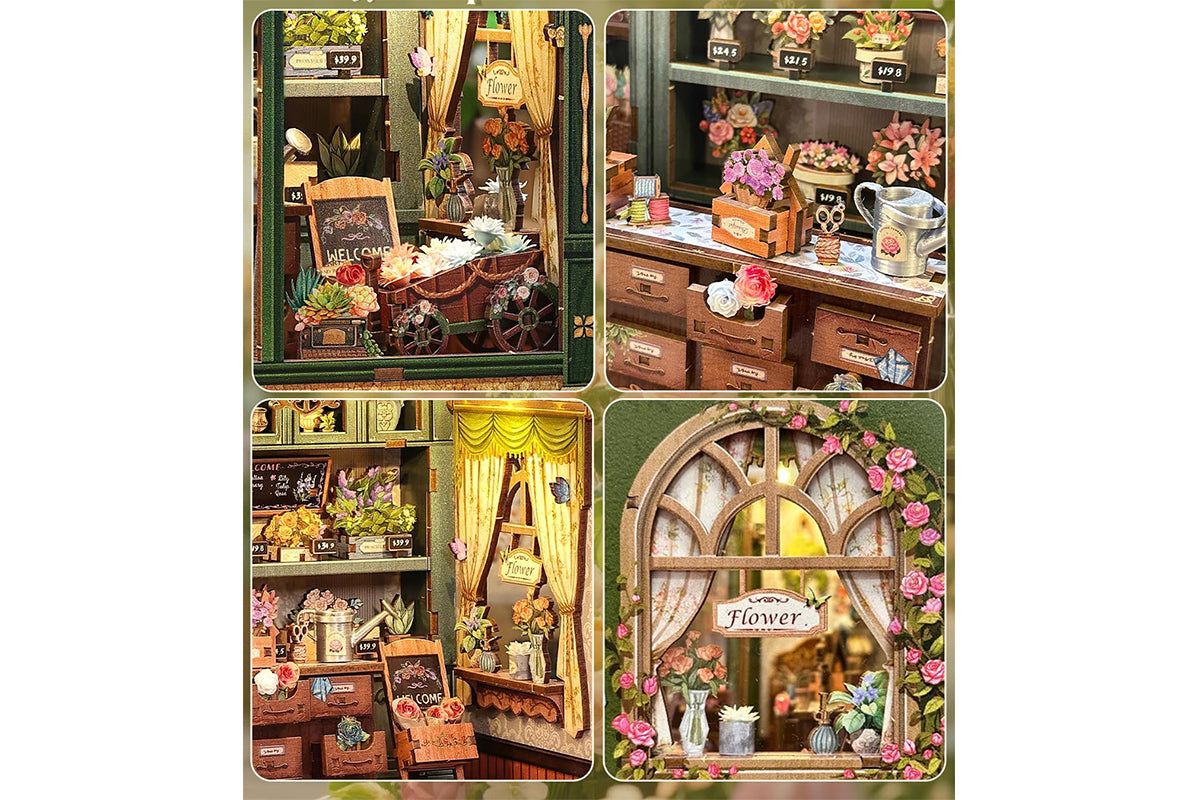 DIY Miniature House Kit Tiny House Kit for Adults to Build for Family Friends-?Flower?Cottage
