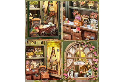 DIY Miniature House Kit Tiny House Kit for Adults to Build for Family Friends-?Flower?Cottage