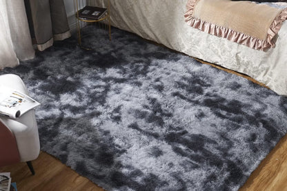 Plush Area Rug Soft Fluffy Carpet - Black