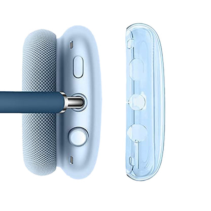 Case Cover for AirPods Max Headphones 2pcs Headphone Clear Case Shockproof Full Cover Protector for Apple AirPods Max -Blue