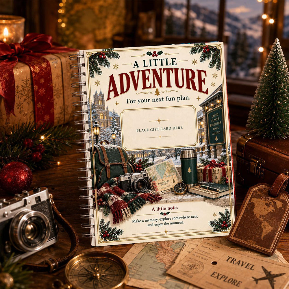 DIY Christmas Gift Card Book with Spiral Binding and Handwritten Notes - Style3