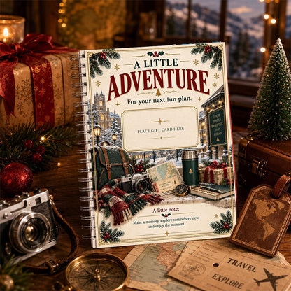 DIY Christmas Gift Card Book with Spiral Binding and Handwritten Notes - Style3