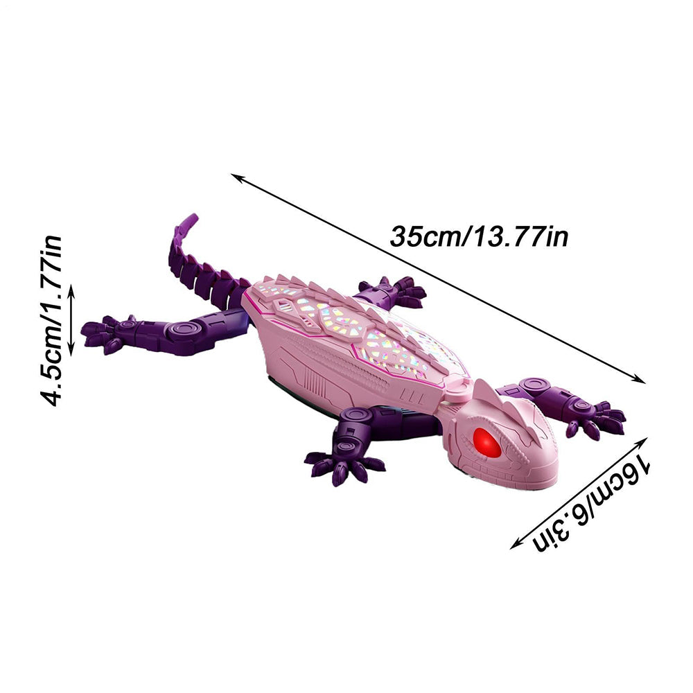 Remote Control Wall Climbing Gecko Toy with LED Lights - Pink