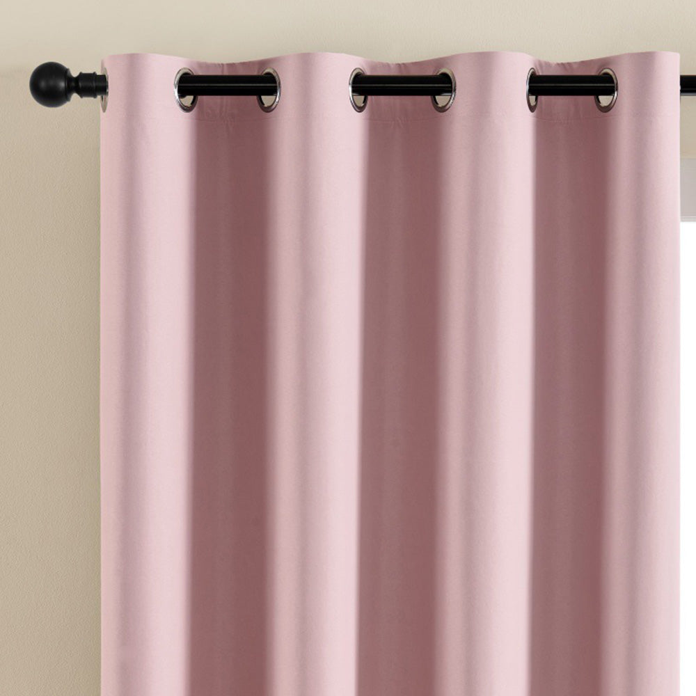 100% Blackout Curtain Panel with Black Liner â€?Heat & Light Blocking Pink