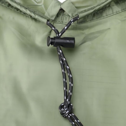 3 in 1 Portable Rain Poncho Waterproof Lightweight Emergency Raincoat with Pocket-Green