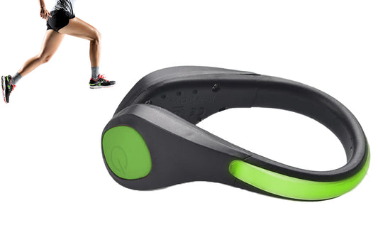 LED Shoes Clip Lights Safety Night Flash Shoe Clip Lights for Night Running Jogging Biking-Green