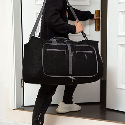 Travel Duffle Bag for Men Foldable Travel Duffel Bag -Black
